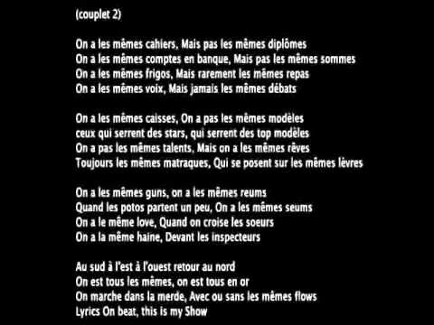 Smartly - On a Les memes (Rap Français 2012) With Lyrics - YouTube