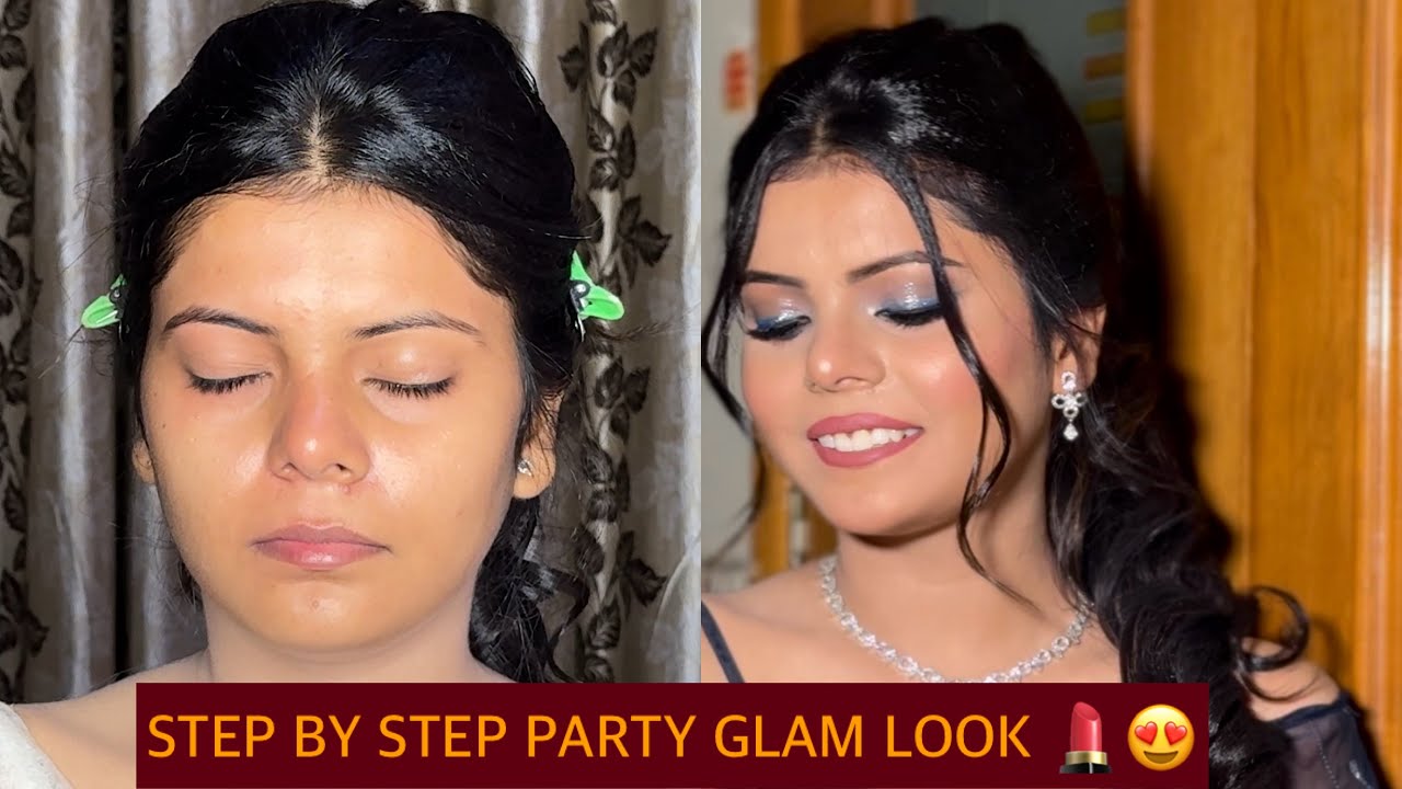 STEP BY STEP PARTY GLAM MAKEUP TUTORIAL FOR BEGINNERS IN SIMPLE STEPS 💄 ...
