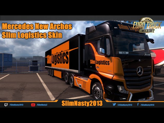 Skin Trans Europe on truck Mercedes-Benz for Euro Truck Simulator 2