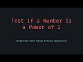 🎥 How to Check If a Number Is a Power of 2 in JavaScript Fast Bitwise Trick