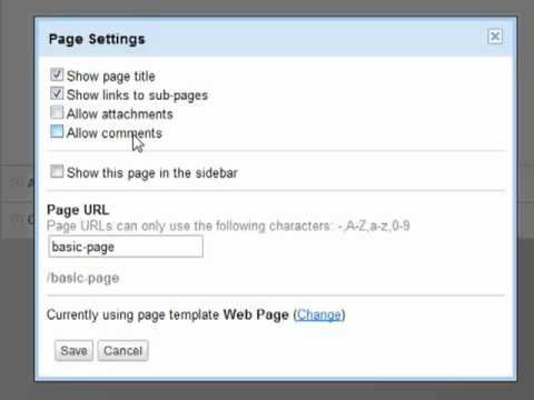 Page Types in Google Sites - YouTube