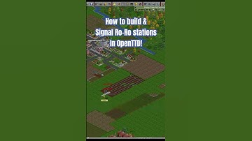 How to Build and Signal Ro-Ro Stations in OpenTTD! 🔨🚦 #train #railway #tutorial #shorts