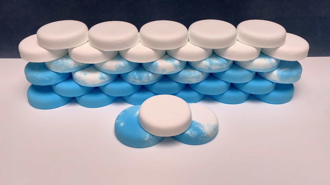 9 minutes ASMR baking soda｜🔵➕🔵⚪️➕⚪️