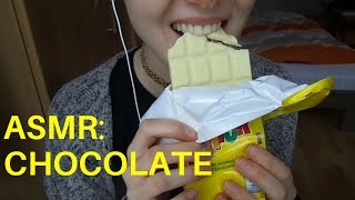 🍫 EATING A WHOLE BAR OF WHITE CRISPY CHOCOLATE - ASMR Eating Sounds, No Talking 🍫