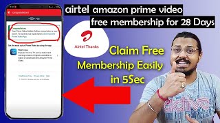 How to activate airtel amazon prime video free trial ? All New pack | Airtel Thanks Reward