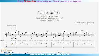 Lamentation by Monos for Guitar with TAB