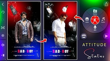 trending bad boy WhatsApp status video editing kinemaster/attitude editing tutorial boys
