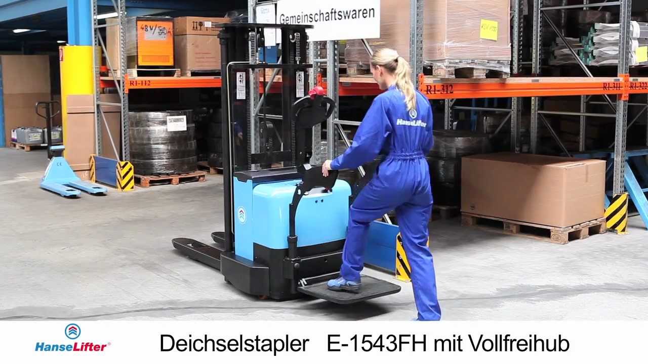 HanseLifter Deichselstapler mit Vollfreihub E-1543FH WBC