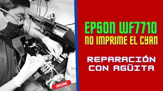Epson WF7710 de sublimación no imprime el CYAN