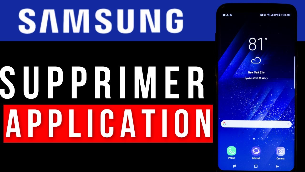Comment Supprimer Une Application Sur Samsung ( FACILE ) - YouTube