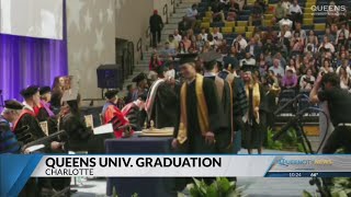Nearly 500 graduates walked across the stage at Queens University