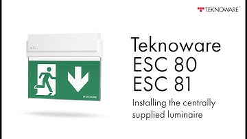 Teknoware ESC 80 and Teknoware ESC 81 | Installing the centrally supplied luminaire