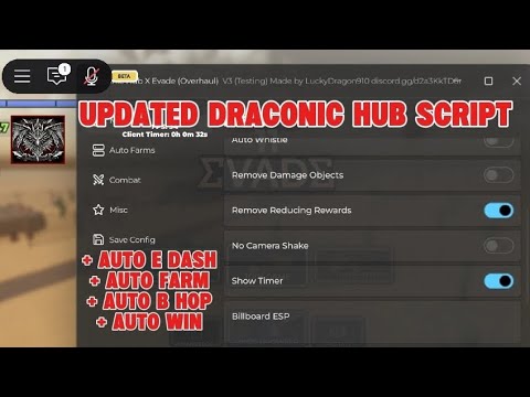 [UPD] 🐉 Draconic Hub Evade Script Auto edash, Auto bhop, uto farm || 🔥 ...