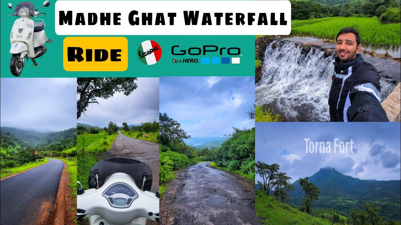 Bike Ride To Madhe Ghat Waterfall  | Tanaji Malusare | ASMR 