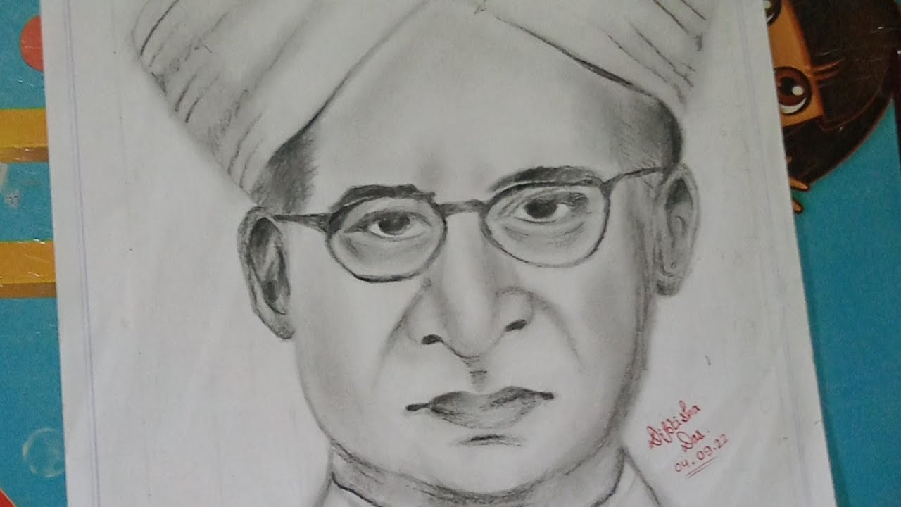 3rd portait || Sarvapalli Radhakrishnan portait sketch  