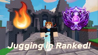Jugging in Ranked as Adetunde on Mobile! (Roblox Bedwars)