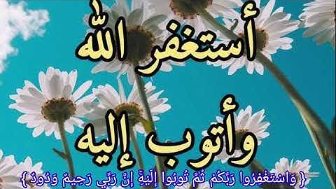 ‏﴿وَاستَغفِروا رَبَّكُم ثُمَّ توبوا إِلَيهِ إِنَّ رَبّي رَحيمٌ وَدودٌ﴾[ سورة هود