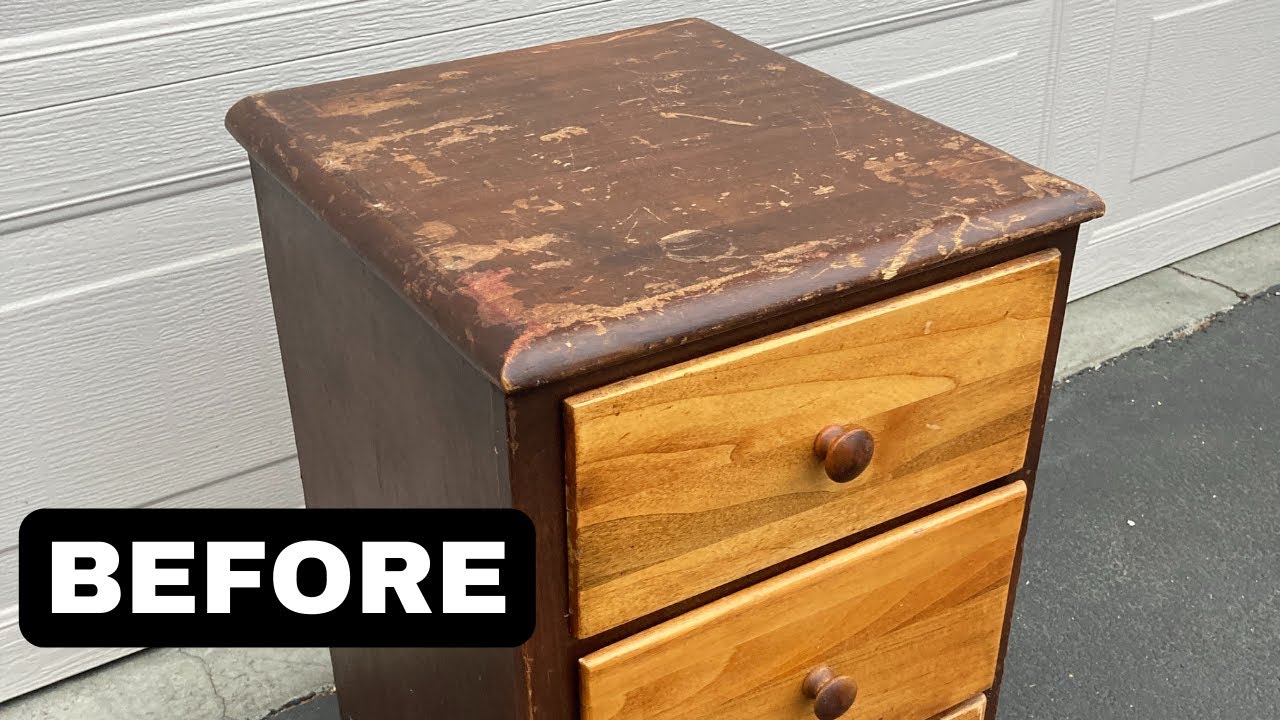 How To Authentically Age White Painted Furniture Nightstand Makeover -  H2OBungalow