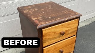 How to Update a Vintage Nightstand Using Chalk Paint | Facebook Marketplace Furniture Flip