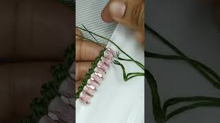 Border stitching embroidery #embroidery #stitch #flower #art