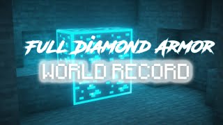 (FORMER WORLD RECORD) DESTROYING MY FORMER WORLD RECORD - Full Diamond Armor in Under 30 Seconds