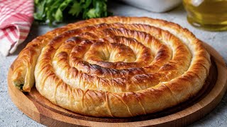 A recipe that everybody loves, easy to prepare and delicious: Burek filled with cheese/with meat