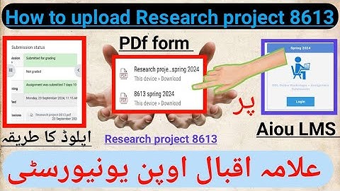 How to upload Aiou Research project 8613 spring 2024 for B.ed student