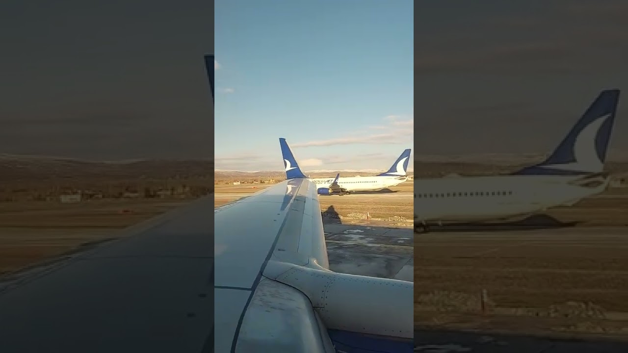 Ankara-İzmir uçak kalkışı..havadan manzara