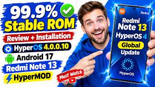 Install Stable Global HyperOS 4 A17 ON Redmi Note 13