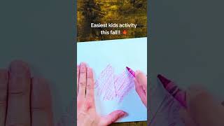 Ever tried leaf rubbing with crayons It’s simple! #shorts