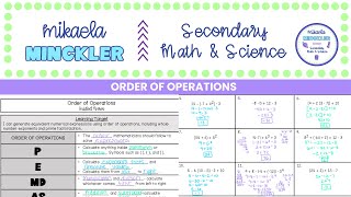 Order of Operations Guided Notes Lesson | 6th Grade Math