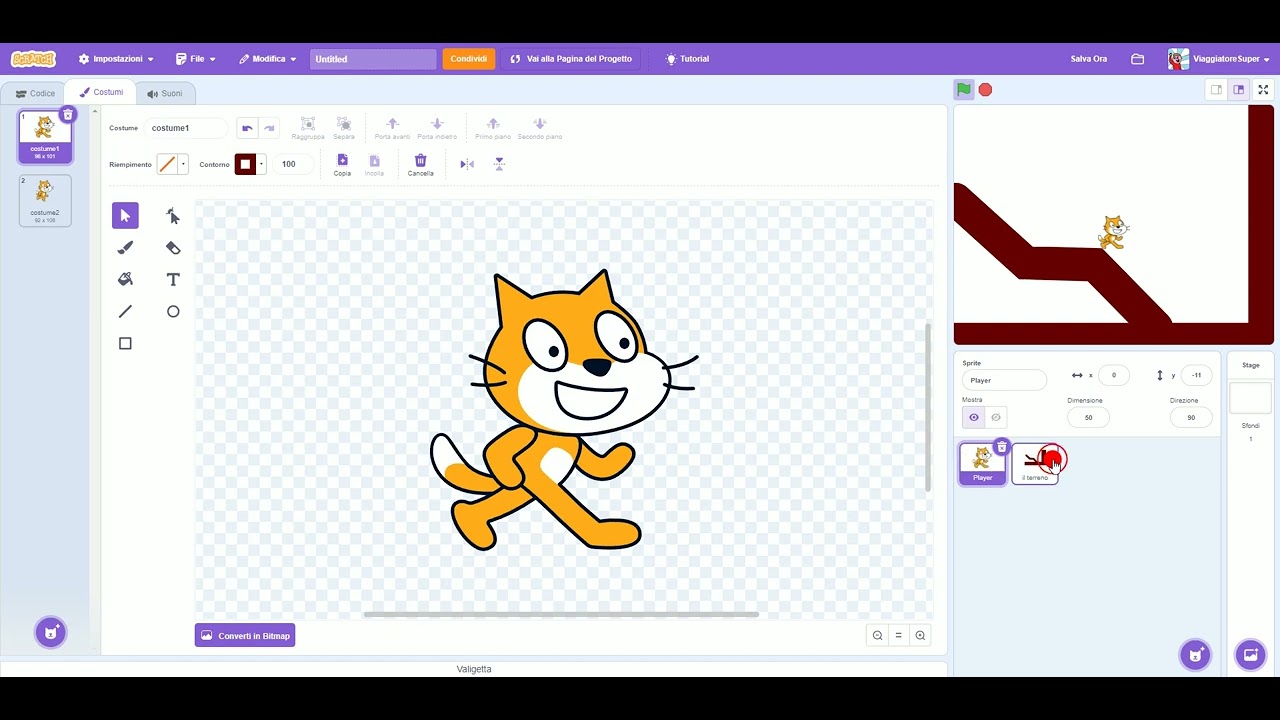 Scratch - Facciamo un platform (#2 Camminiamo contro un ostacolo) - YouTube