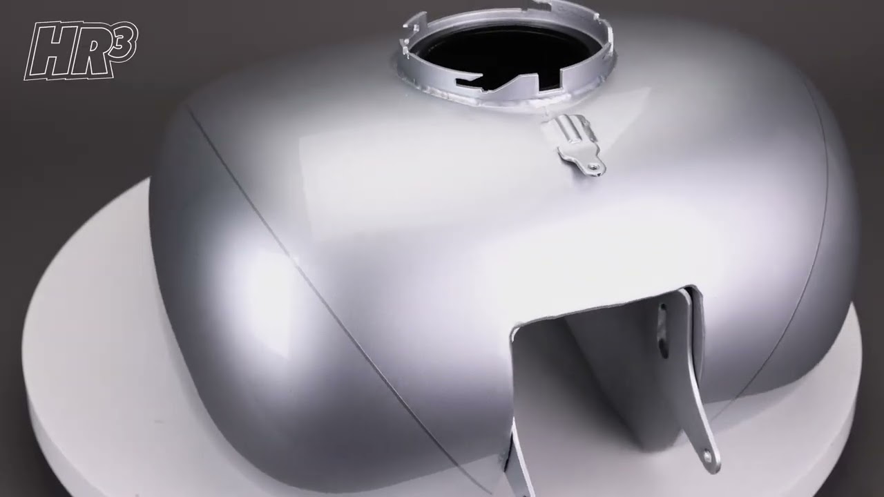 HR3 Brilliant Silver Pearl Fuel Gas Tank For 2008-2023 Harley Touring Models