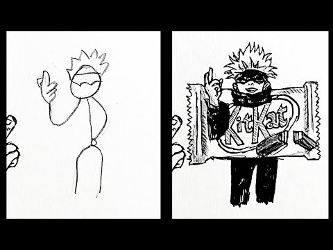 How to draw Gojo Speed Drawing StickMan Tutorial Step-by-Steps Easy Drawing