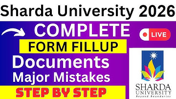Sharda University 2026 Application Form -Sharda University Registration 2026-How To Fill Sharda Form