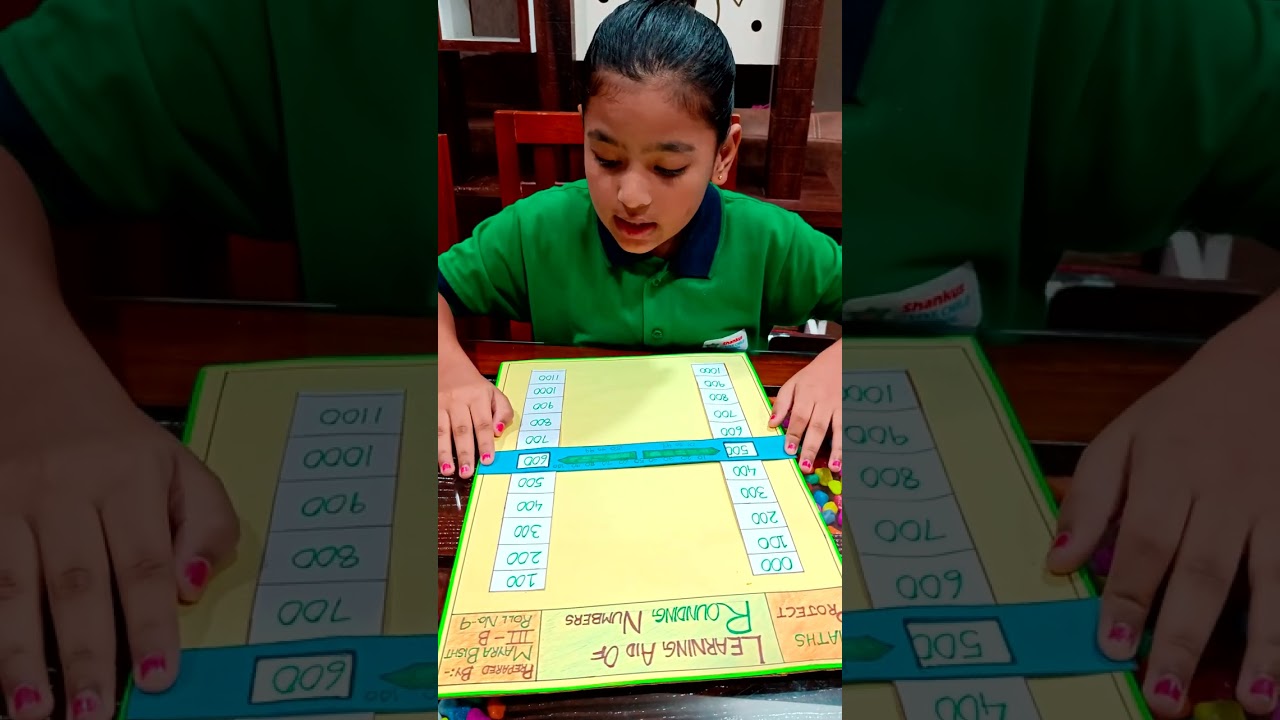 Learning aid || rounding numbers || Maths project || MayRagavi💕