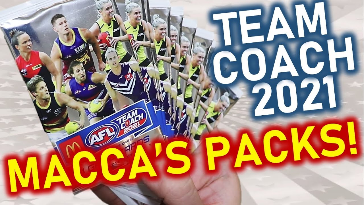 AFL TeamCoach 2021 Macca's Captains Cards 20 Pack Opening! - YouTube