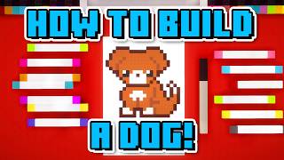 how build dog minecraft art