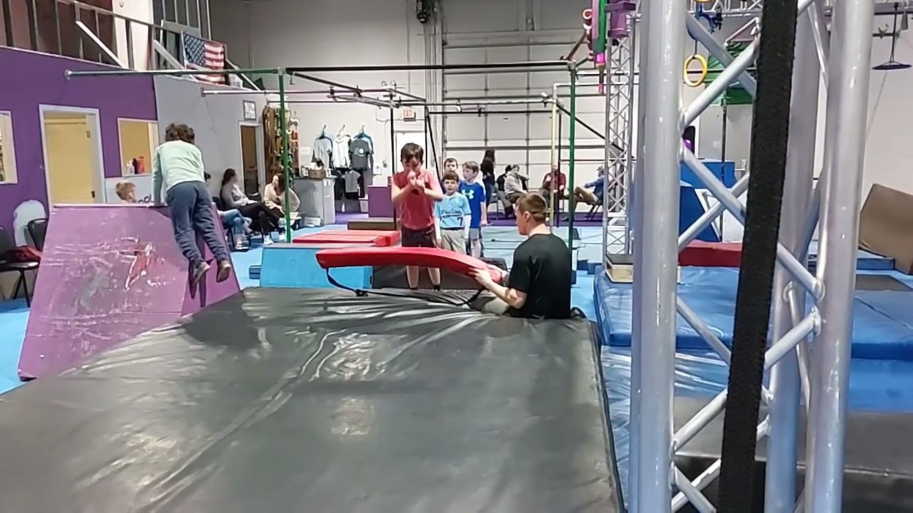 Finn 8th bday jump at parkour