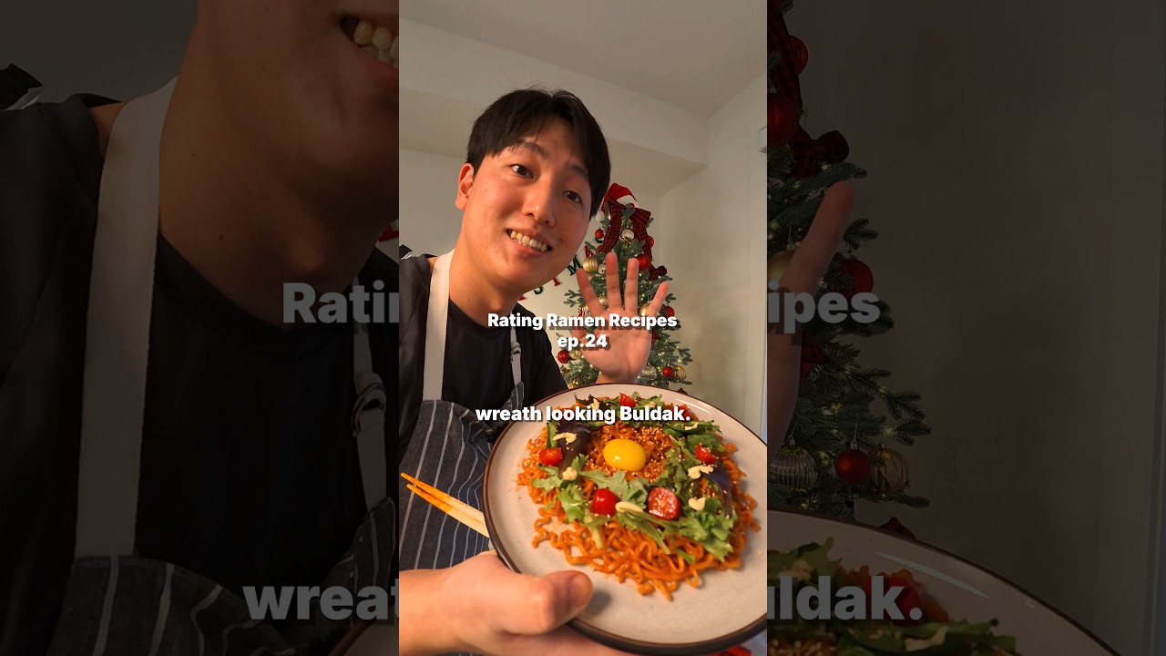 Christmas Buldak Ramen Recipe 🎄 (Ep.24) 