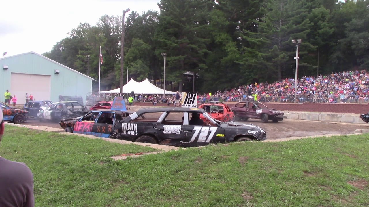 1 Goose Adam and Cody running, Rosholt Wi, Demo Derby 09/03/2018
