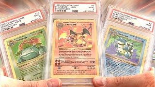 COMPLETE *SHADOWLESS* PSA HOLO BASE SET COLLECTION ! 1999 POKÉMON