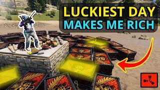RUST SOLO - JACKPOT LUCKY FREE LOOT Makes Me The RICHEST SOLO PLAYER AROUND!