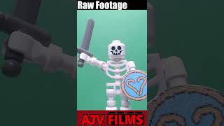 😂Skeleton Banging Shield Meme in Stop Motion Animation💀