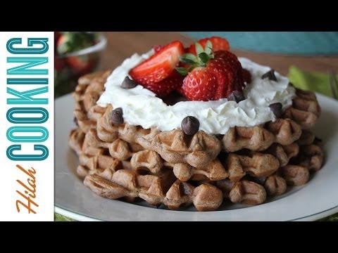 How to Make Chocolate Chip Waffles |  Hilah Cooking