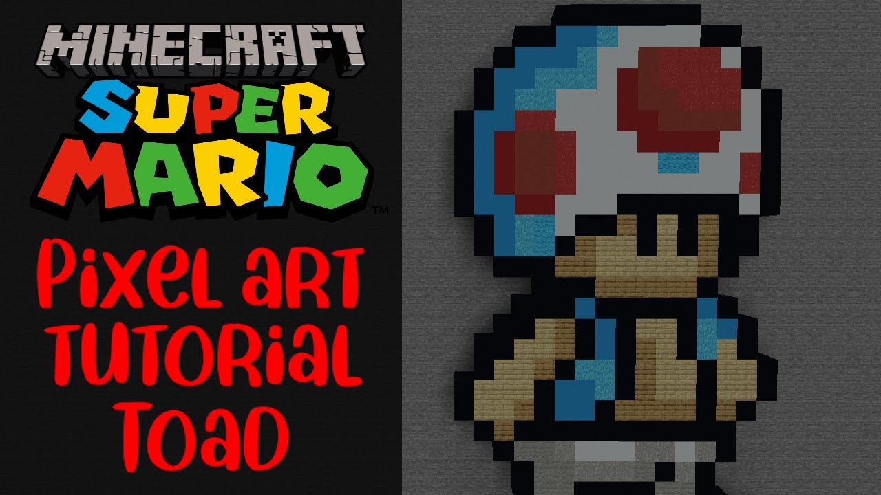 Minecraft Pixel art tutorial Toad - YouTube