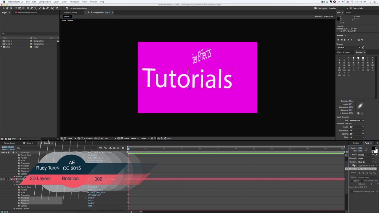002 Rotation, 3D AxisMode