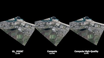 Rendering Point Clouds with Compute Shaders (117M points)