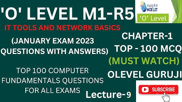 O Level (M1 R5) Top-100 MCQ for Jan 2023 || O Level Exam || O Level New Paper Pattern || Lecture-9