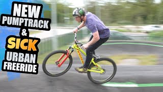 RIDING A NEW PUMP TRACK AND SICK URBAN MTB FREERIDE GOODNESS!